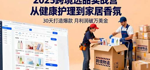 2025跨境选品实战营：从健康护理到家居香氛，30天打造爆款,月利润破万美金