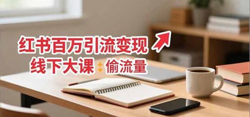 小红书百万引流变现-11月线下大课:分享从0到百万引流路径,手把手教偷流量、拿结果