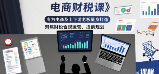 老板听得懂的电商财税课，专为电商及上下游老板量身打造，聚焦财税合规运营、提前规划