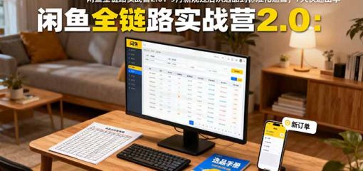 闲鱼全链路实战营2.0：9月新规过后从选品到标准化运营，7天快速出单