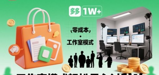 零成本运营！拼多多虚拟品矩阵运营，工作室模式轻松月入过1W
